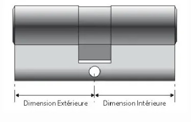 Nickel-plated knob lock cylinder V5, 30x30 mm, 5 pins, 3 keys 