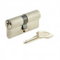 Cylinder series 500+ 30x30mm nickel plated, 5 pins, 3 keys.