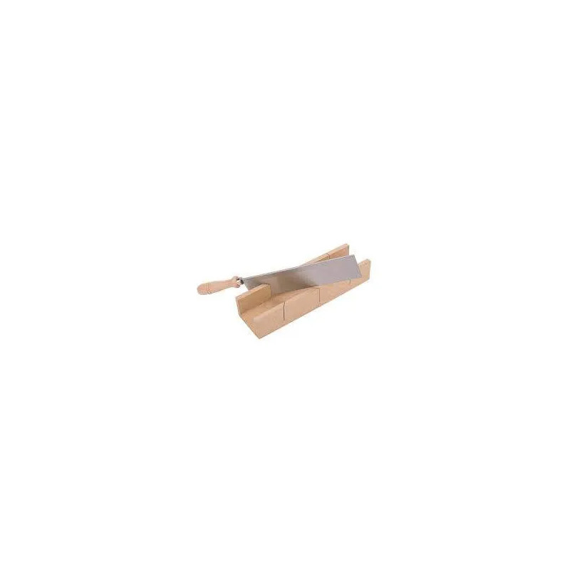 Wooden mitre box 300mm with back saw.