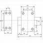 Cyclop lock button and cylinder 5 pins L.40mm, diameter 23 mm with 3 keys