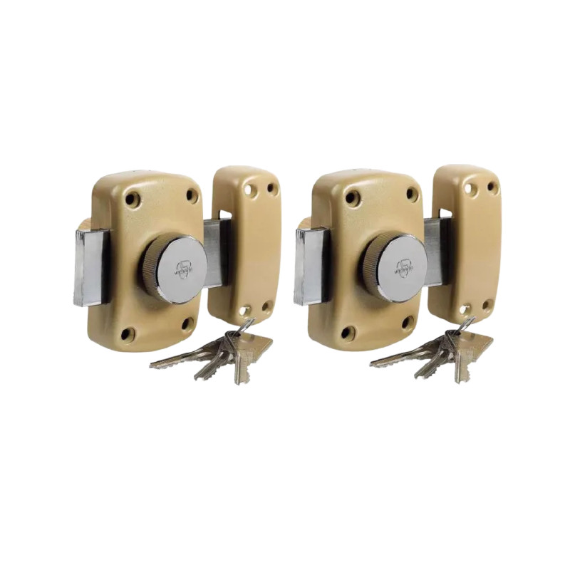 Set of two Cyclop locks with knob and 5-pin cylinder L.45 mm, diameter 23mm with 3 keys