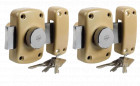 Set of two Cyclop locks with knob and 5-pin cylinder L.45 mm, diameter 23mm with 3 keys