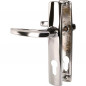 Two door handles with chrome-plated mirror finish, key i, distance between centres 165 mm