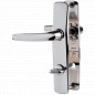 Two door handles with chrome-plated mirror finish, locking key, distance between centres 165 mm