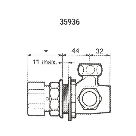 Mitigeur Presto ALPA sur panneau bouton noir