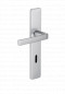 Door handle Kasa with silver plate, distance between centres 195 mm, key L