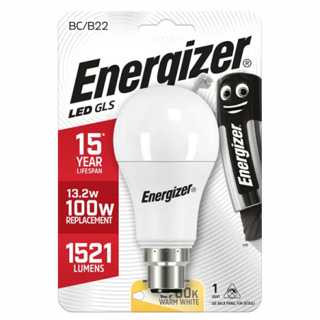 Ampoule LED standard E27, 806 Lumens, 8.2W/60W, 3000K, 2 pièces.