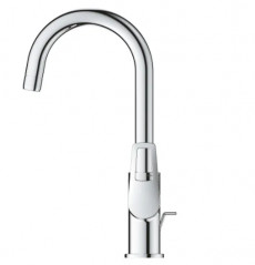 GROHE "NEW BAULOOP" single lever basin mixer, size L high spout with pop-up waste