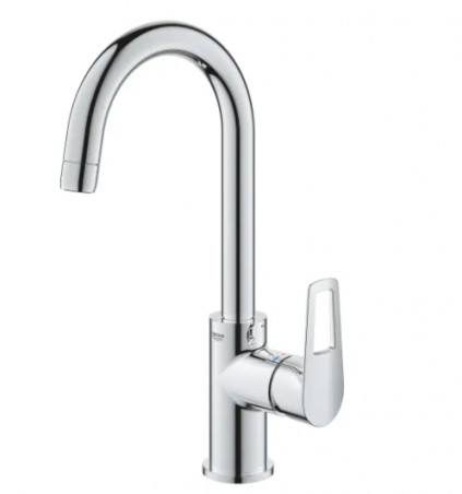 Mitigeur lavabo GROHE \"NOUVEAU BAULOOP\", taille L bec haut avec vidage