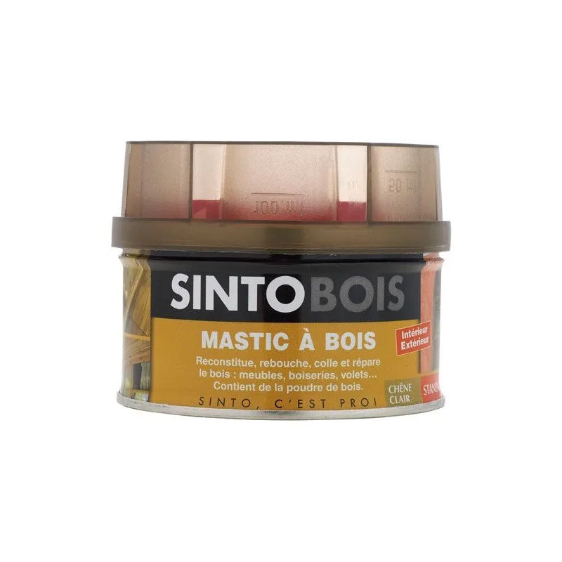 Pate à bois SINTOBOIS, boite de 170ml, chêne clair