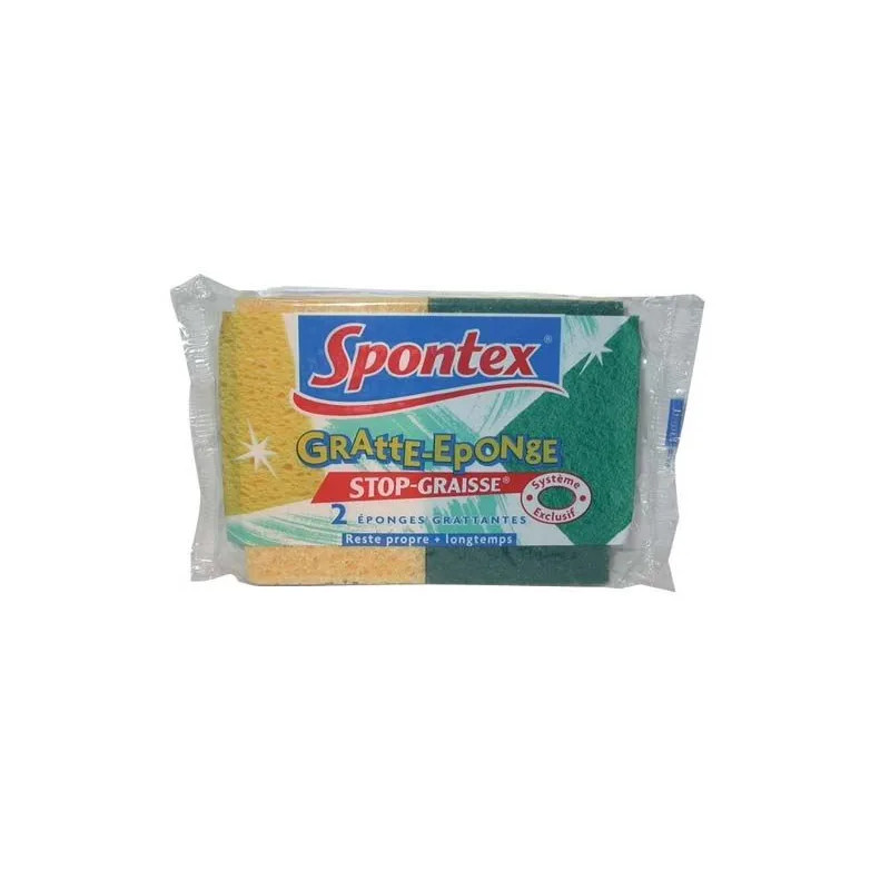 Vegetable sponge with grease guard, 2 pieces