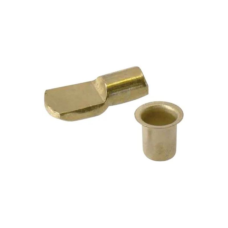 Socket cleat brass, diameter 8mm, 8 pieces