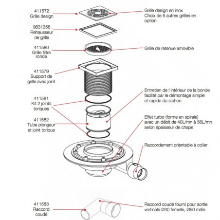 Dip tube with O-ring for Nicoll Turbosol plug, SAS