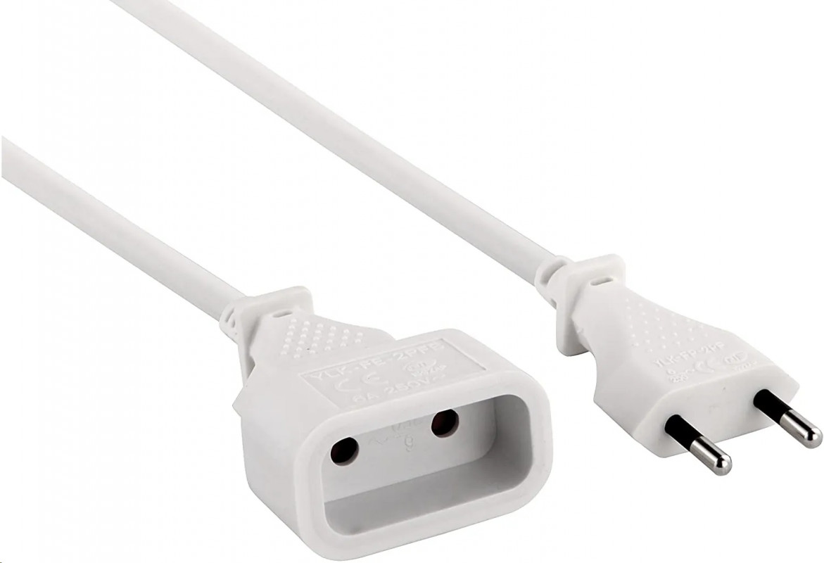 Cable de extensión 6A blanco, 2m