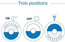 Veilleuse LED rotative avec détecteur