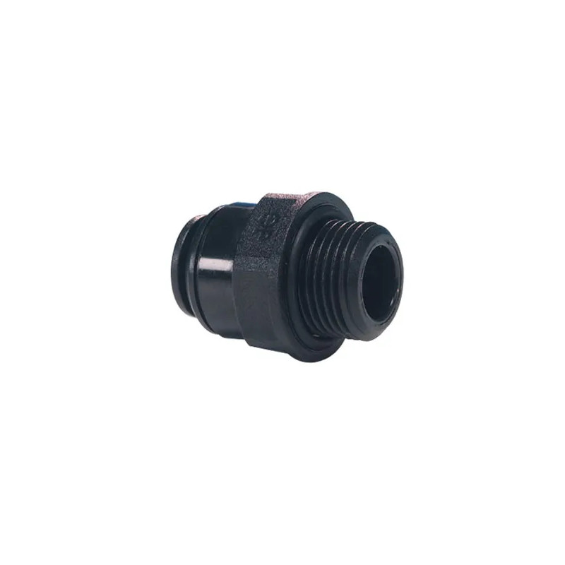 Acoplamiento macho 20 x 27 ( 3/4 ), para manguera de 10 mm, acetal negro