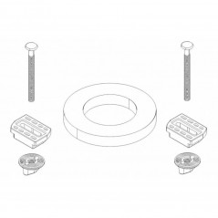 Fixing set with bowl seal for PVC Duetto tank 037163