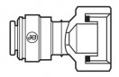 Acoplamiento hembra John Guest 20 x 27 ( 3/8" ), para manguera de 12 mm, acetal negro