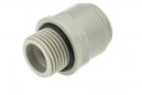 Racor macho John Guest 15 x 21 ( 1/2" ) para manguera de 15 mm, acetal gris