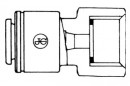  John Guest female coupling 12 x 17 ( 3/8" ), for 15 mm hose, grey acetal 