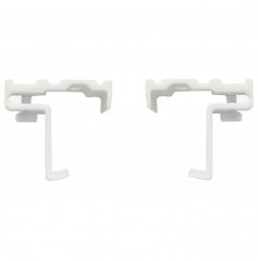 Supports pour coffre volet roulant, blanc, 2 pièces