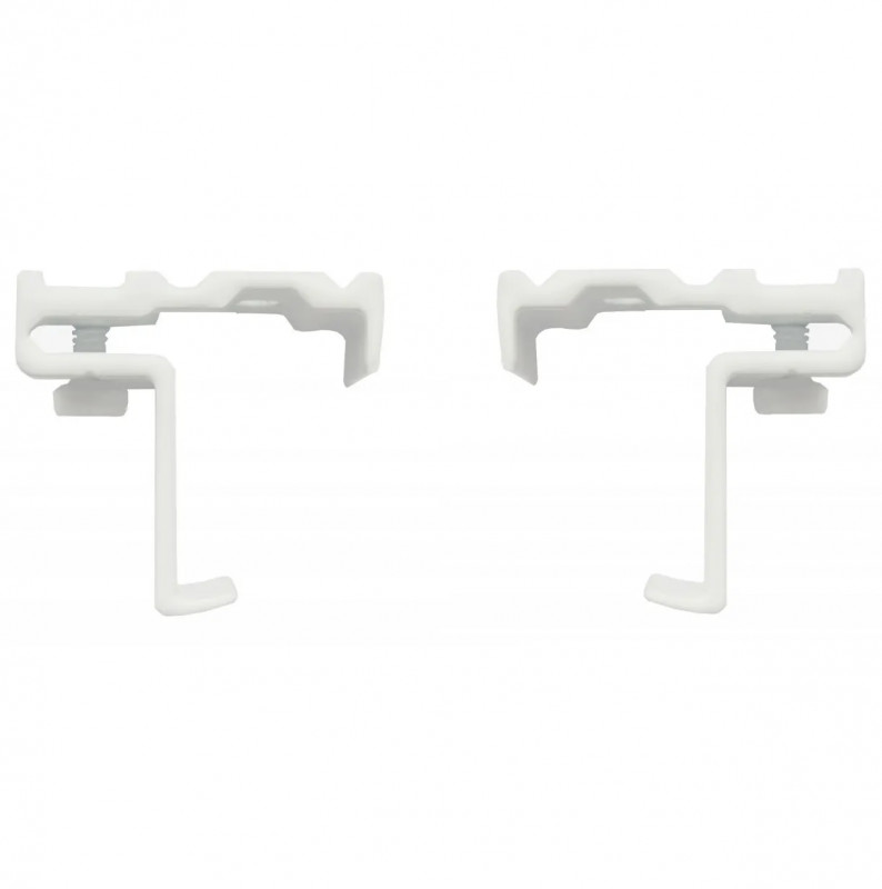 Clip-on ceiling support, 24x16mm, face 4mm, white, 2 pieces