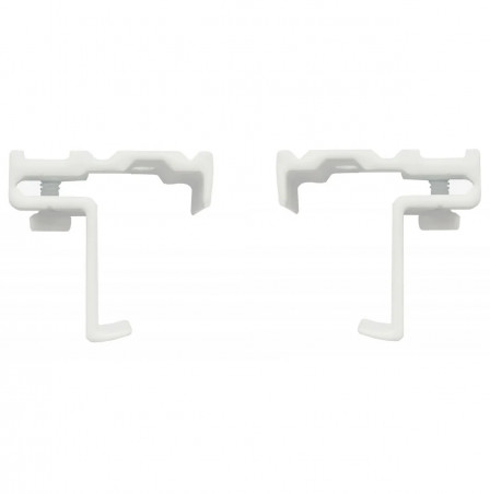 Supports pour coffre volet roulant, blanc, 2 pièces