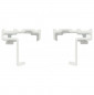 Clip-on ceiling support, 24x16mm, face 4mm, white, 2 pieces