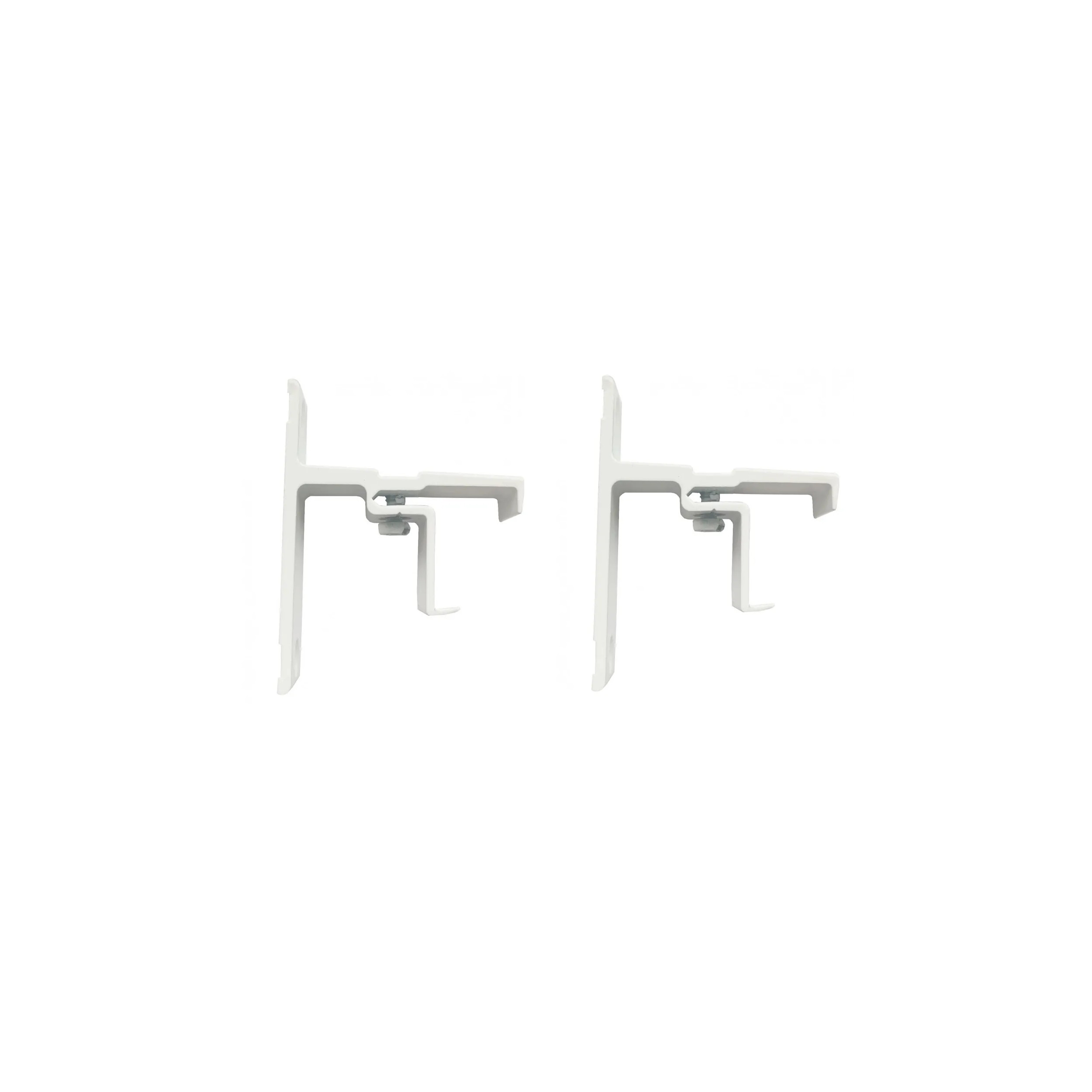 Support de face clipsable, 24x16mm, saillie 40mm, blanc, 2 pièces