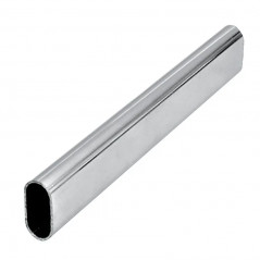 Wardrobe tube oval, 30x15mm, length 100cm, chrome