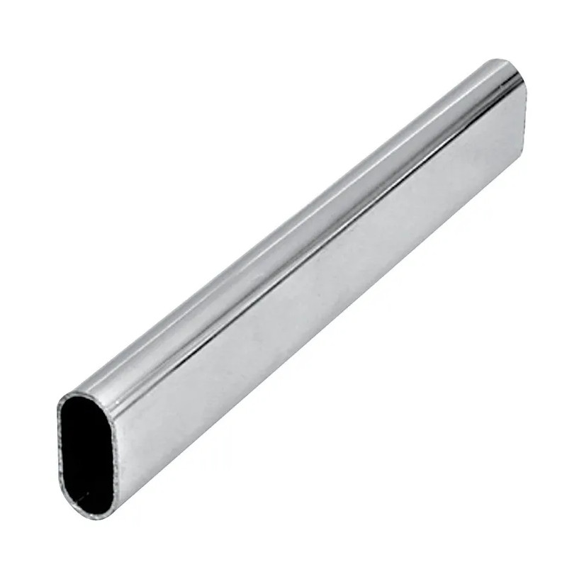 Tube penderie ovale, 30x15 mm, longueur 100cm, chromé