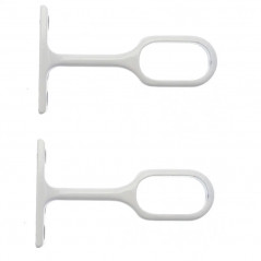 Supports pour coffre volet roulant, blanc, 2 pièces