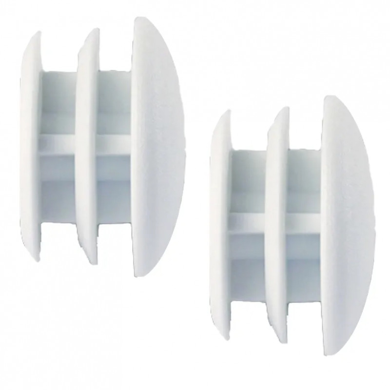 End cap for wardrobe diameter 16mm, 2 pieces, white