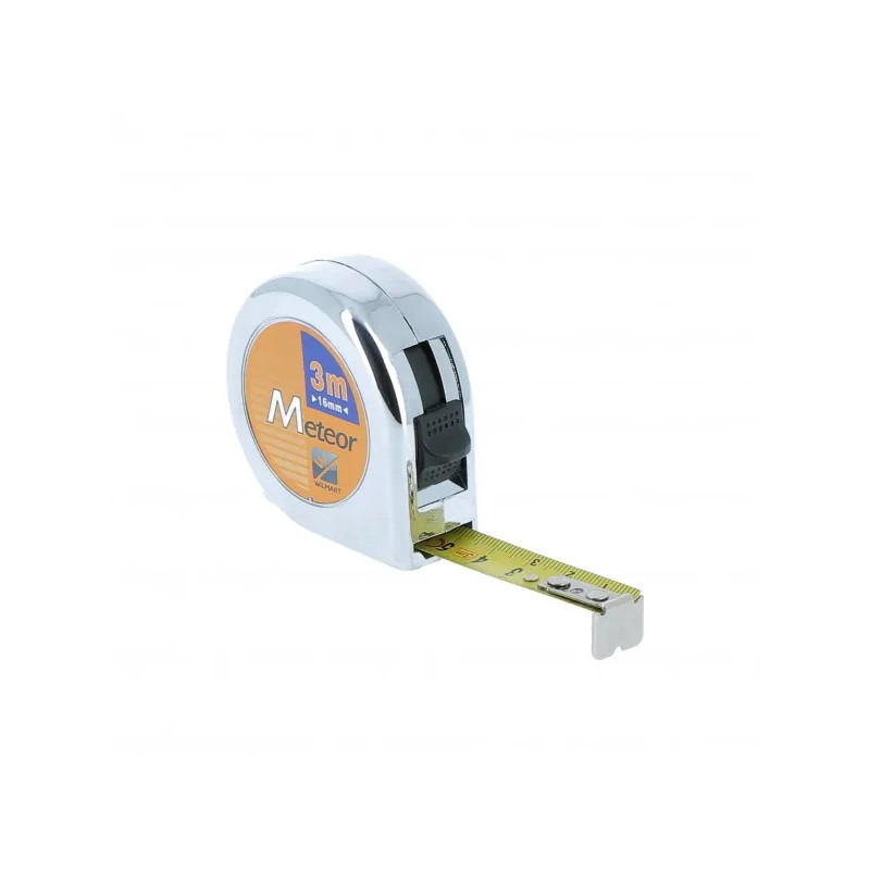 METEOR tape measure, abs chrome, 3m x 16mm