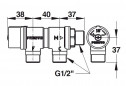 Régulateur thermostatique à entrée parallèle 1/2