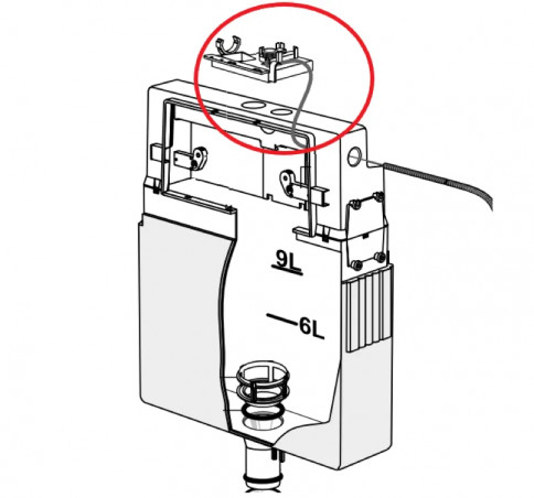 Air system with bellows and air hose for tank 184000