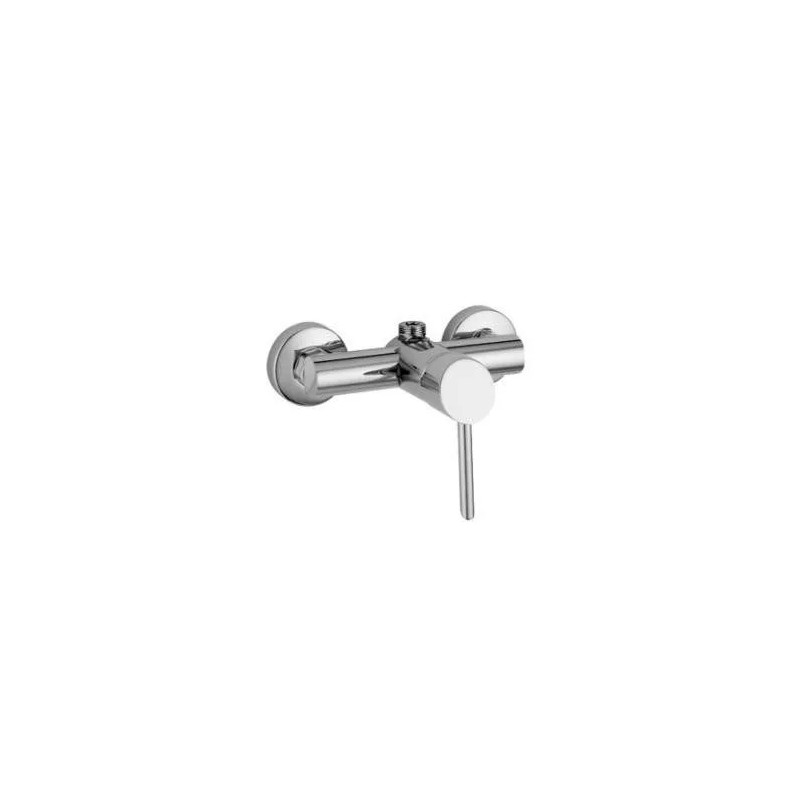 Single lever shower mixer chrome plated for high outlet column