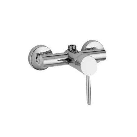 Single lever shower mixer chrome plated for high outlet column