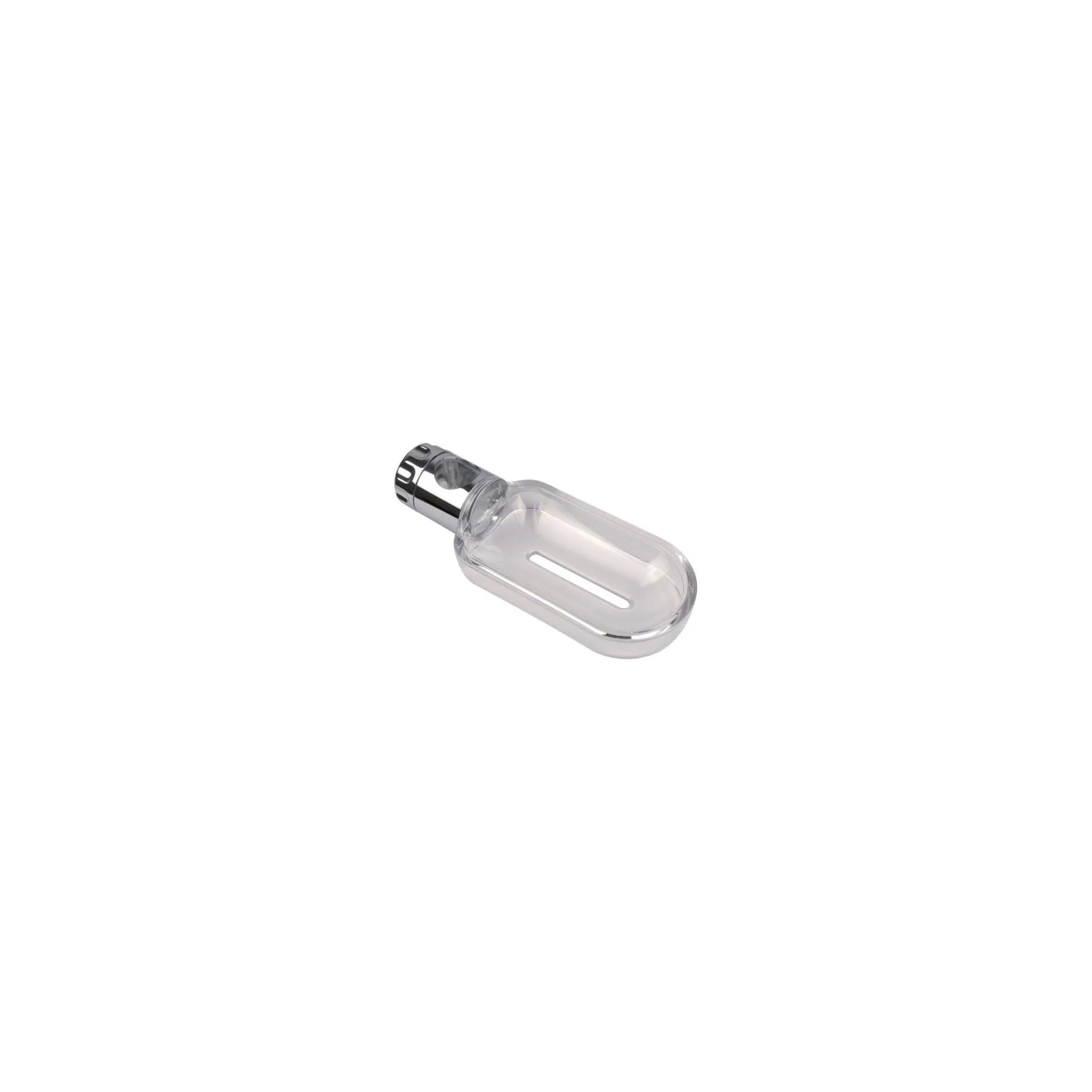 Jabonera de cristal para barra de ducha de 18 mm de diámetro