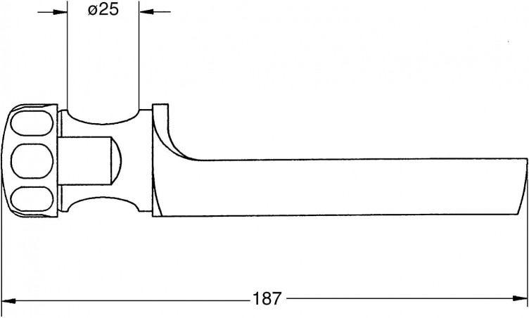 Jabonera para barra de ducha de 25 mm de diámetro