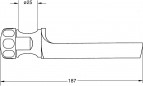 Soap holder for 25 mm diameter shower bar