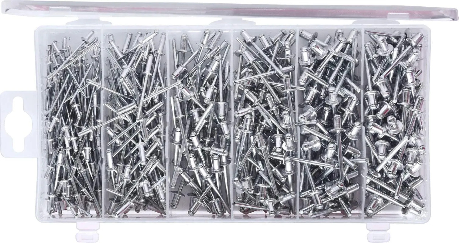 Rivets in a box, 400 pieces assortment