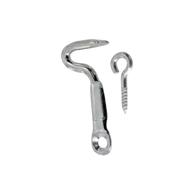 Half-round hook, galvanized steel 2.5x20mm, 3 pieces