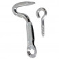 Half-round hook, galvanized steel 2.5x20mm, 3 pieces