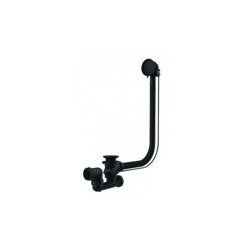 Automatic bathtub drain with cable, 650mm, black