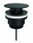 Black Digiclic basin drain, central screw 80mm, tightening range 10 to 80mm