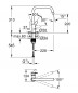 Miscelatore monocomando Grohe EUROSMART per lavello con bocca alta a U