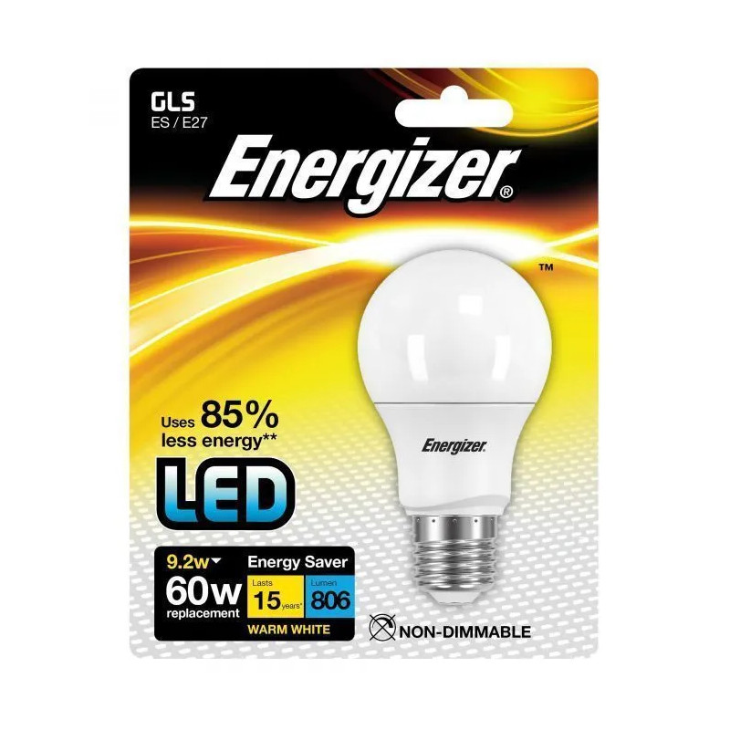 E27 LED Bulb, 806 lumens, 9.2W/60W