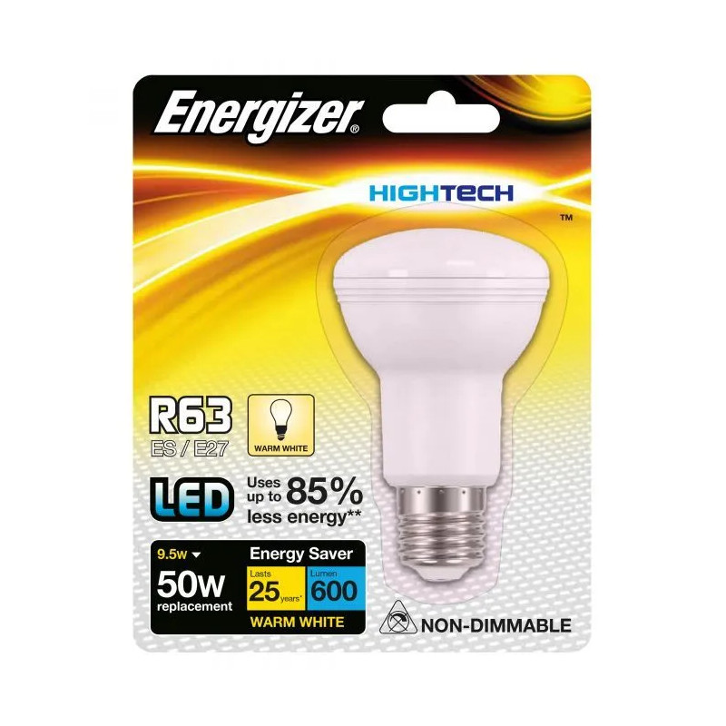 R63 E27 LED Reflector Bulb, 600 lumens, 9.5W/50W