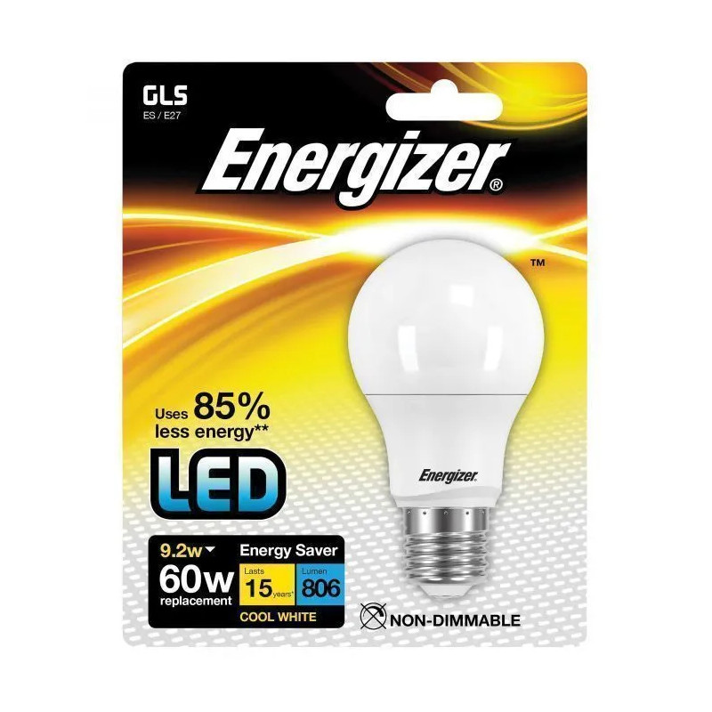 E27 Standard LED Bulb, 806 lumens, 9.2W/60W